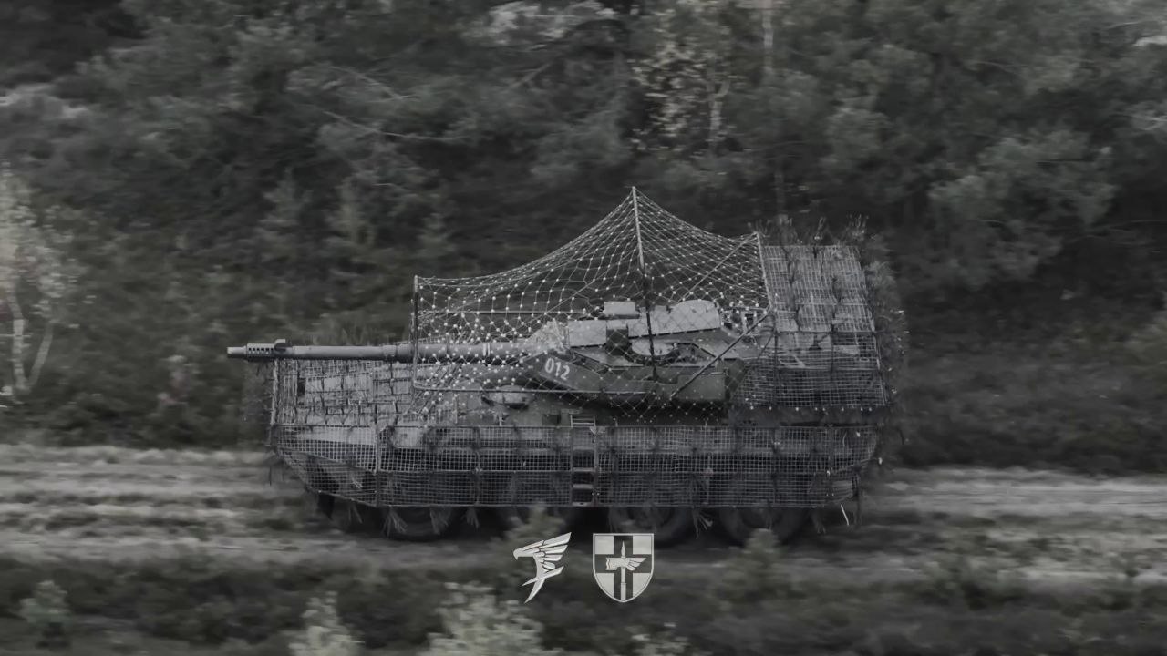 Итальянский колесный истребитель танков B1 Centauro с дополнительным бронированием на вооружении ВСУ